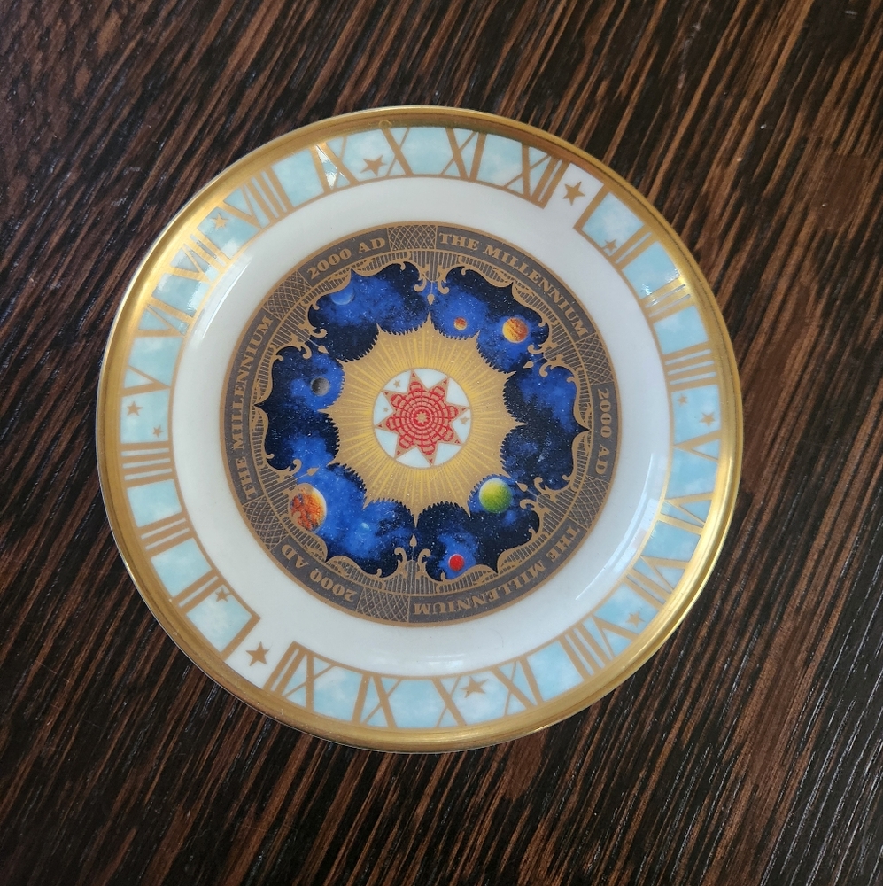 Royal Worcester Millennium 2000 Celebration 4 inch Coaster EUC $19